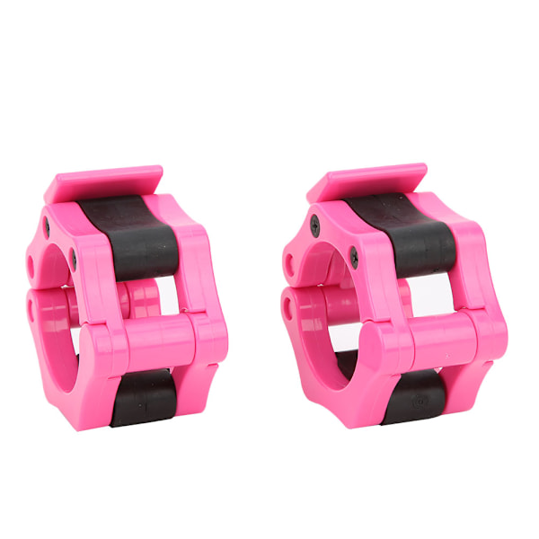 50mm Hantelspänne Lås Plast Viktlyftningsstång Spänne Clip för Träning Fitness Träning Rosa