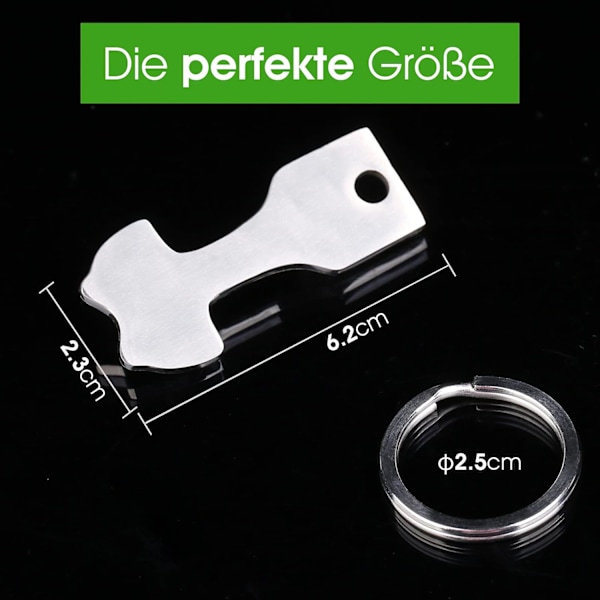Rostfritt Stål Caddy Token Nyckel - Avtagbar Token Caddy Nyckelring (3