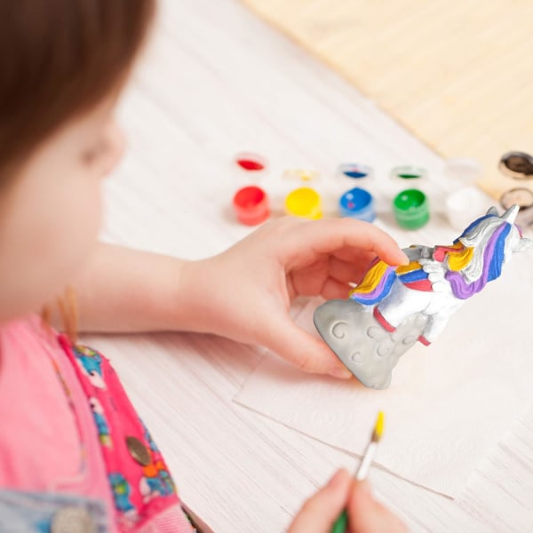 Keramikmålningssats för barn, måla din egen sagoenhörning, konst- och hantverkspresent för flickor