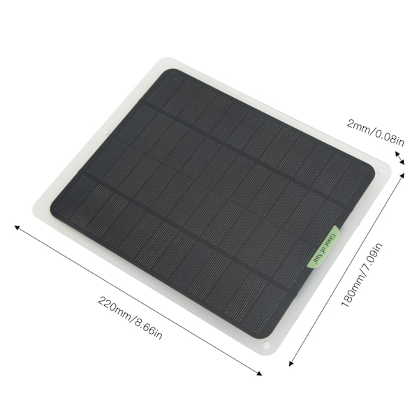 Bærbar Solcellelader 12V 20W Monokrystallinsk Dobbelt USB-udgang Batterilader til Campingvogn Bil Båd