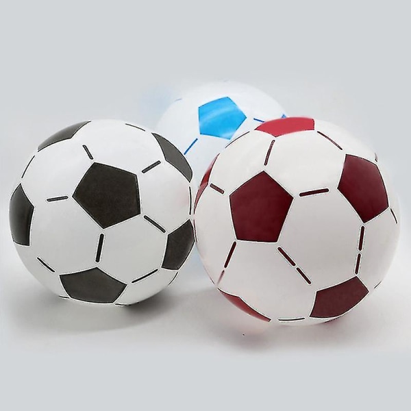 Uppblåsbara fotbollar Barn Fotbollsleksaker Festfavoriter Tillbehör Set (slumpmässig färg Inflator) gillade