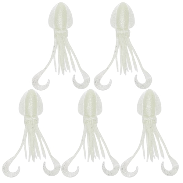 5 kpl Octopus Lure Pehmeä hehkuva mustekala jiggi suolaveden kalastukseen Noin 15 cm / 5,9 tuumaa