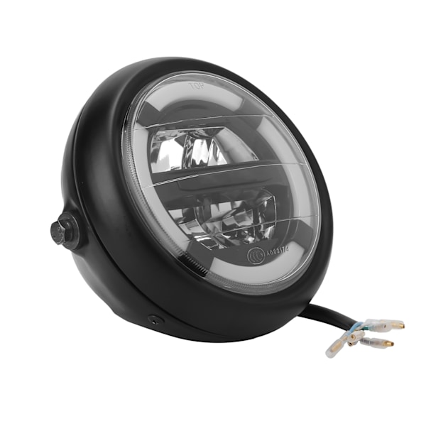 8in motorsykkel LED-frontlykt Retro Angel Eyes erstatning for Cruiser Choppers Cafe Bobber Racer