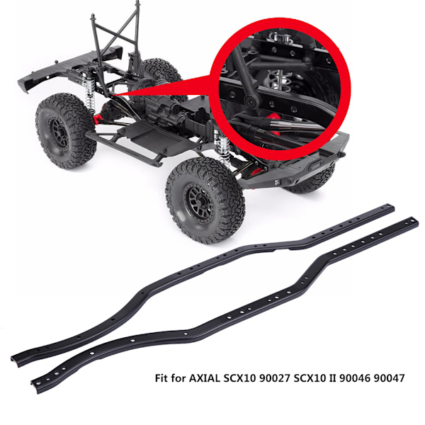 2 st/set Stålchassiramskenor för AXIAL SCX10 90027 SCX10 II 90046 90047 RC bilband