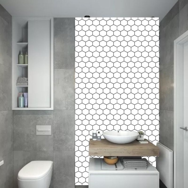 10st Kök Anti-Grease Hexagon Stickers Självhäftande väggdekaler