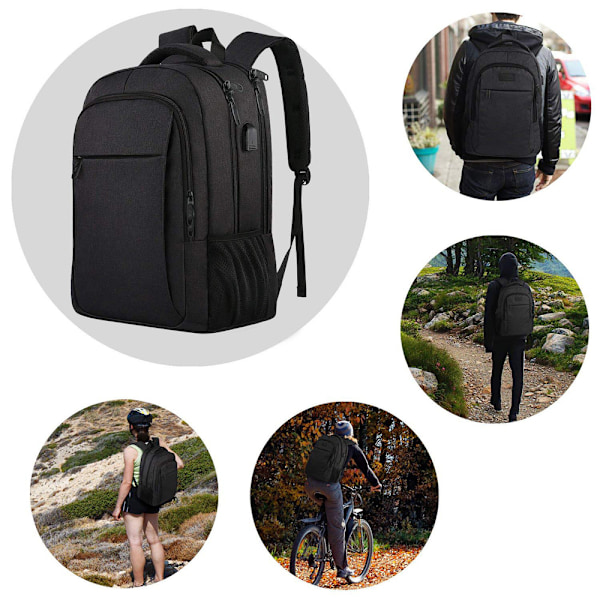 Överdimensionerad ryggsäck med laptopfack passar 18" bärbar dator