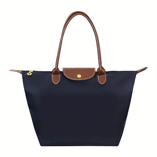 Vanntett Nylon Dumpling Håndveske Vesker Dame Tøyveske Dame Håndveske med stor kapasitet for reisevesker Sammenleggbar Casual skulderveske Marineblå Navy Navy l