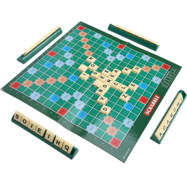 Mini Alphabet Mahjong Brädspel Toy Klassiskt Scrabble Board Pusselspel