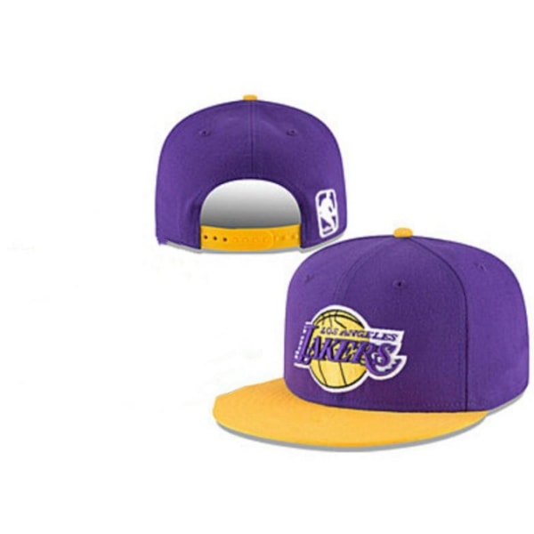 Ny britisk stil, flatbremmet High Street-hatt for menn og kvinner, amerikansk stil med flatbremmet hiphop-hatt Purple 4#