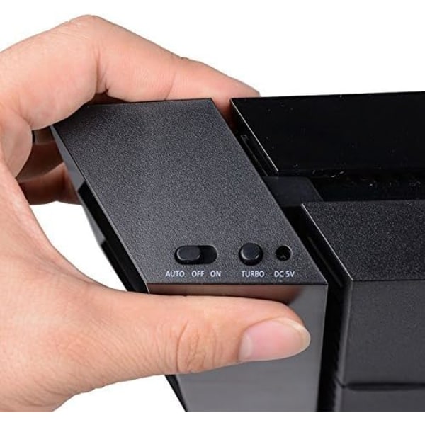 PS4 Kjølevifte, USB External Cooler 5 Fan Turbo Temperaturkontroll Kjølevifter for Sony Playstation Gaming Console