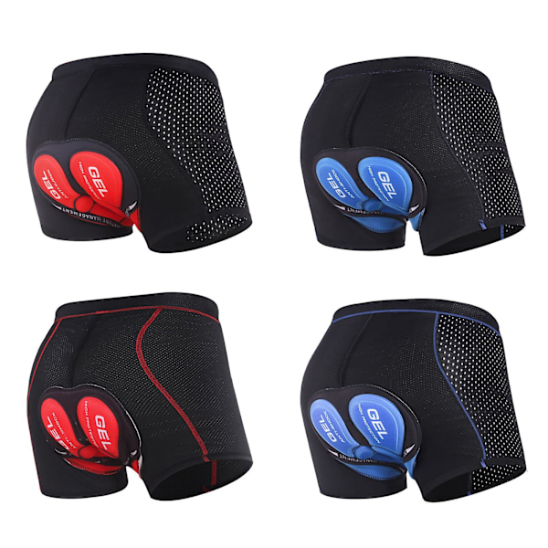 Vadderade Cykelbyxor Cykelunderkläder 5D Andningsbara Byxor Shorts Mtb Kvinnor Män Blue Blue 2XL