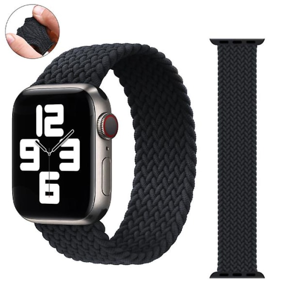 apple watch apple nylon reim (42/44 mm helt svart-06,L)-