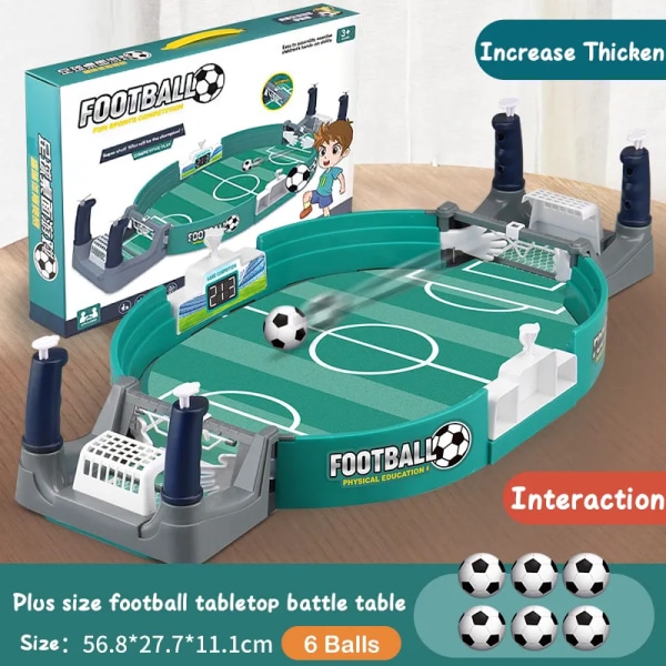 Fotbollsbord för familjefest Fotboll Brädspel Desktop Interaktiva fotbollsleksaker Barn Pojkar Sport Portabelt spel Utomhus Gåva respekteras Large 6 Balls