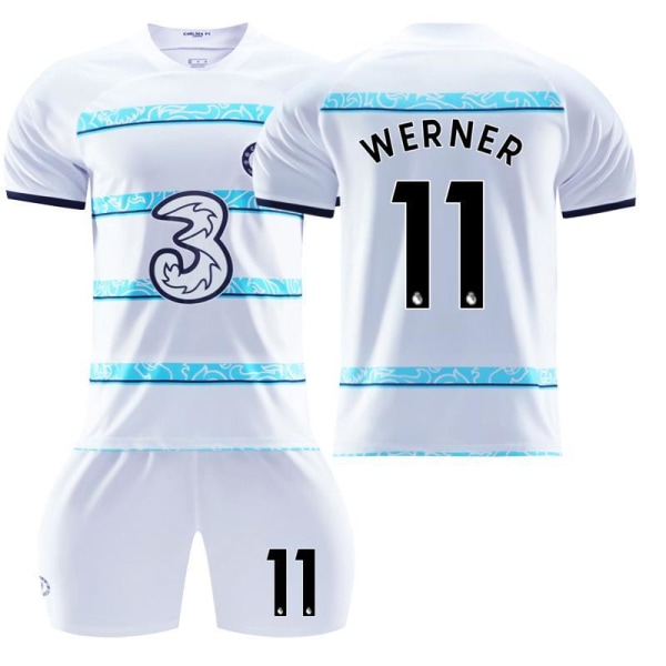 Chelsea F.C bortatröja 22-23 Kante fotbollströja för barn Werner 11 Bekväm Werner 11 #XS
