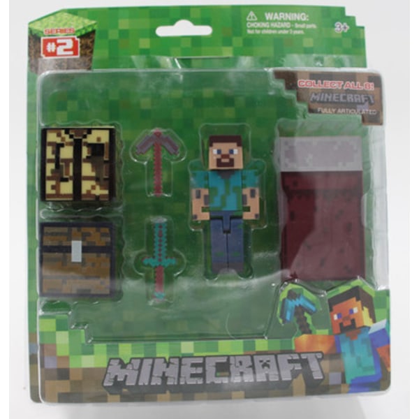 Minecraft Legetøj 3-tommer dukker 9 typer sæt Creeper Lille sort mursten Steve Besøg butikken for at bede om billeder respekteras Brick Steve holding sword