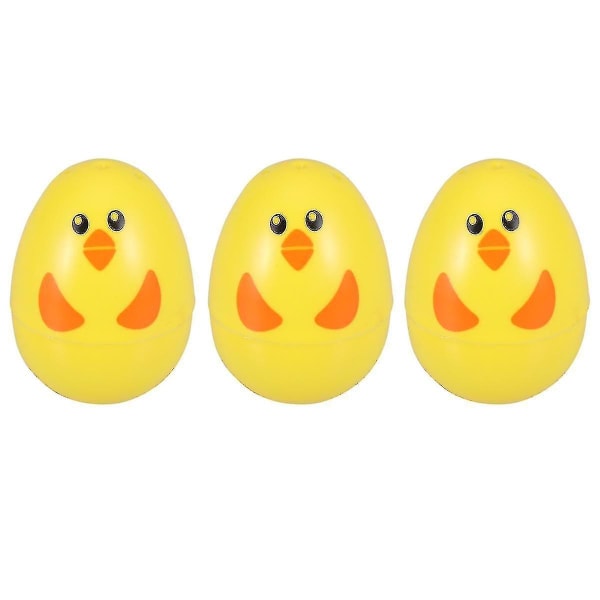 6 kpl Chick Printing Open Egg Simulate Muovimuna Lapset Tee itse munajuhlatarvikkeet Asettelutarvikkeita pääsiäiseen