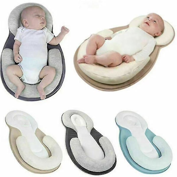 Ortopædisk babypude mod deformation og fladt hoved blue