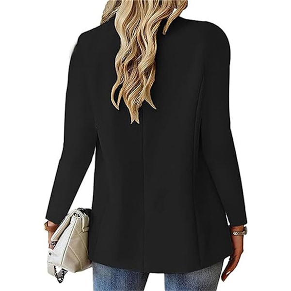 Dame Blazer Business Casual Blazere Langærmet Knap Ned Blazer Jakke KHAKI KHAKI M
