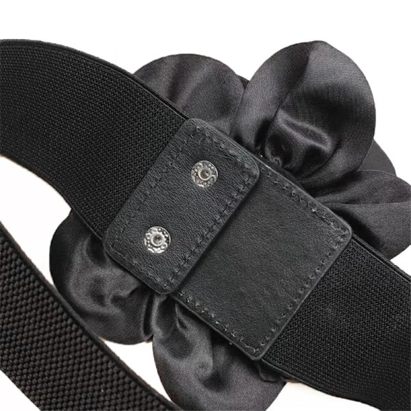 "Fashionable flowers, wide waistband, versatile decoration, large flowers, women's elastic wide waistband, waist decoration, perf"