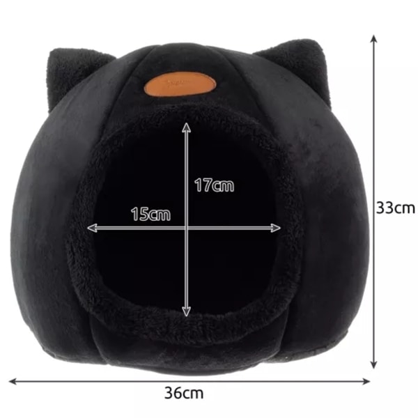 Kattbädd Box - Sovplats för katter Black Svart