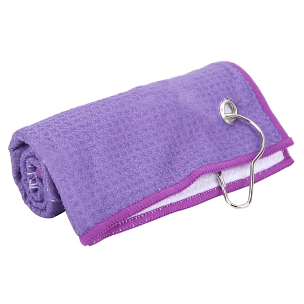 Mikrofiber golfhandduk Vedenimuokkaus puhdistuspyyhkeet karbiinihakalla Kuivausliina Violetti