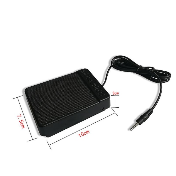 Keyboards Sustain Foot Pedal 3,5 mm Jack Digital Piano Controller Switch Wide Pedal Design med 1,8 m gillade Black