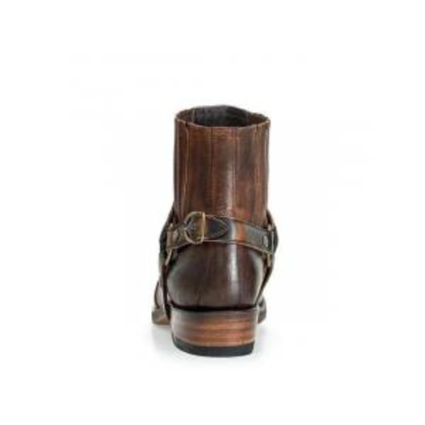 Western Støvler Til Mænd Vintage Broderede Støvler Lyse Kaffefarvede Light Coffee 40