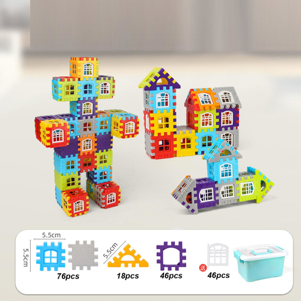Småbørns byggeklodslegetøj 3d byggesæt til store blokke sammenlåsende puslespil Pædagogisk legetøj til drenge piger