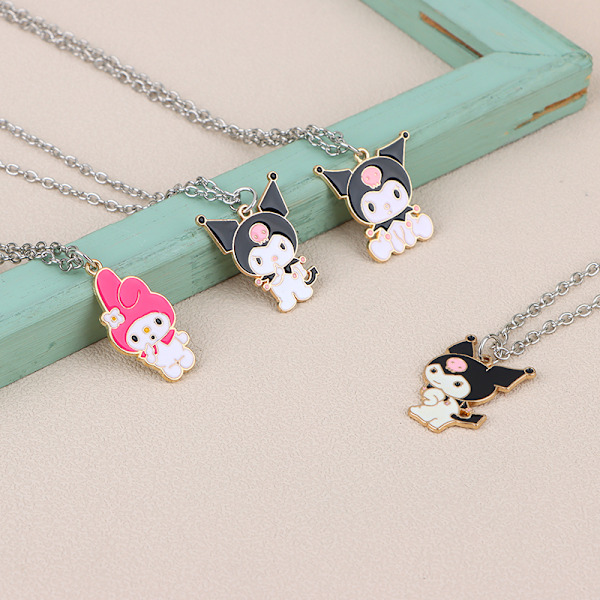 1. Sanrio Kvinder Melody Halskæde Kuromi Cinnamoroll Kawai C