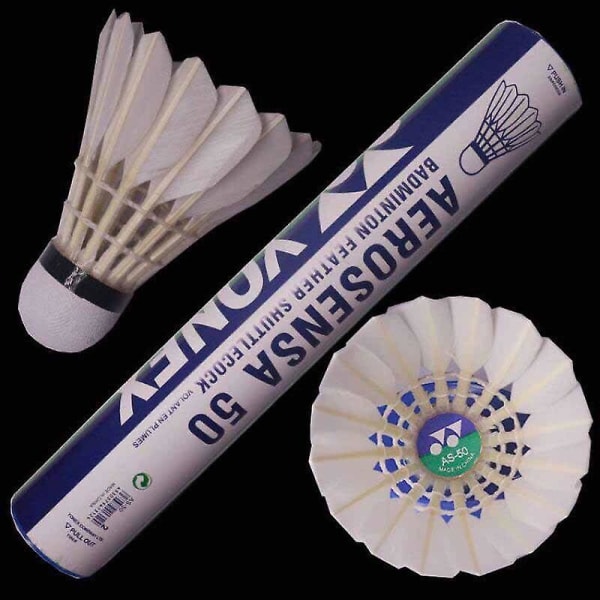 12 kpl Yonex Badminton Sulkapallo As50 Sulkapalloa Hanhen Sulka 77 Nopeus