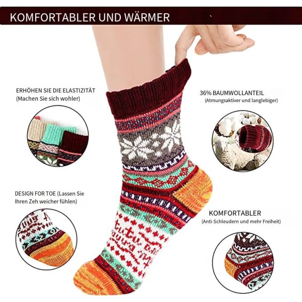 Villasukat, naisten thermal , lämpimät talvisukat, paksut neulotut sukat