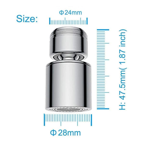 Kampanj, Vridbart Kranmunstycke Kranmunstycke 22mm Honkran Dubbelfunktion Kök, Krom, AAFGVC