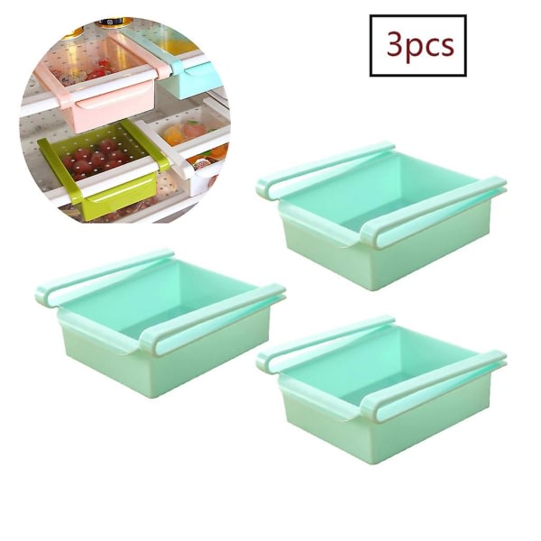 3 parts Fridge Freezer Crisper Shelf Vegetable storage Blue