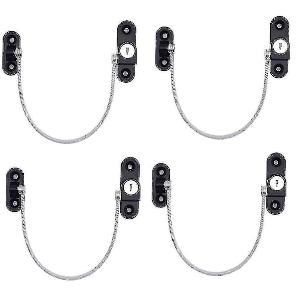 Fönsterbegränsare, Fönsterbegränsare, Barnsäkra Fönsterlås, Fönsterlås, Dörrlås - 4-pack White