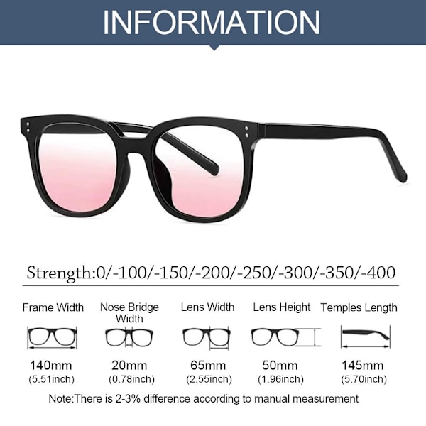Myopia-lasit Tietokoneen Lasit VOIMAKKUUS Strength -300