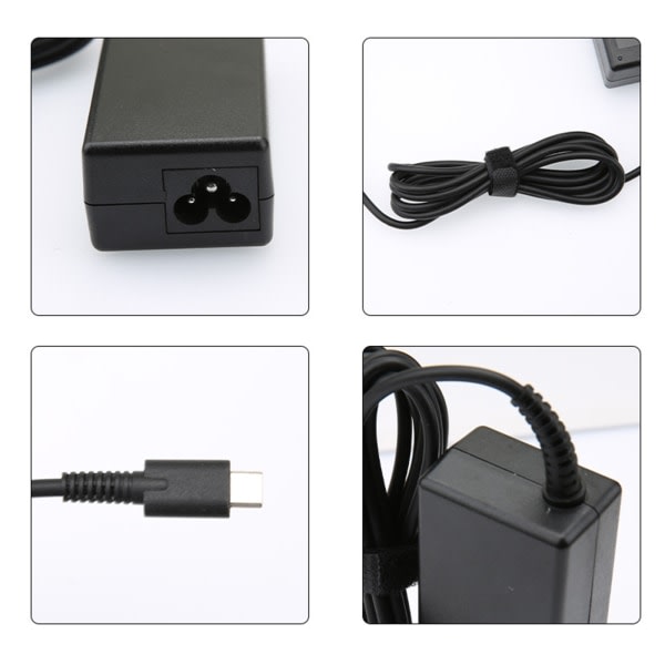 Ny universel 65W USB-C bærbar oplader til Chromebooks Thinkpads Notebook Telefon PD Hurtigopladning Type-C strømadapter