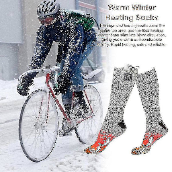Lämmittävät sukat, ladattavat sähköakut, unisex-lämpöjalkalämmitin