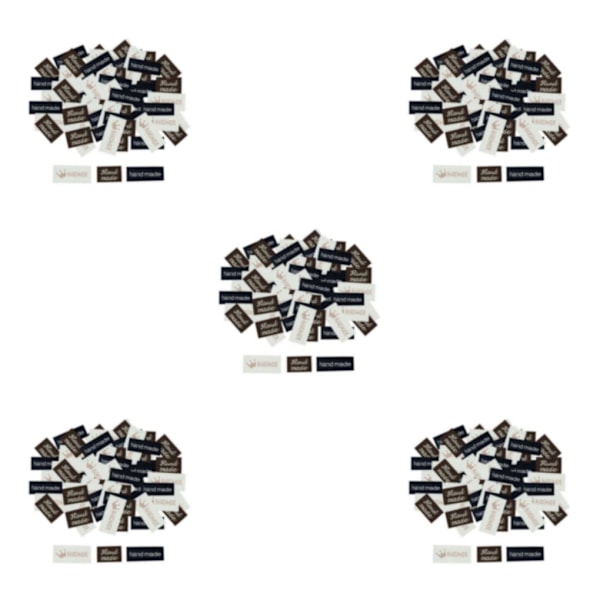 1/2/3/5 100x Käsinkirjoitetut englanninkieliset merkit T tagit kangas DIY Vaatteet Käsinkirjoitettu kruunun tulostus 120 kpl Handmade Crown Print 120 Pcs 5 Sets