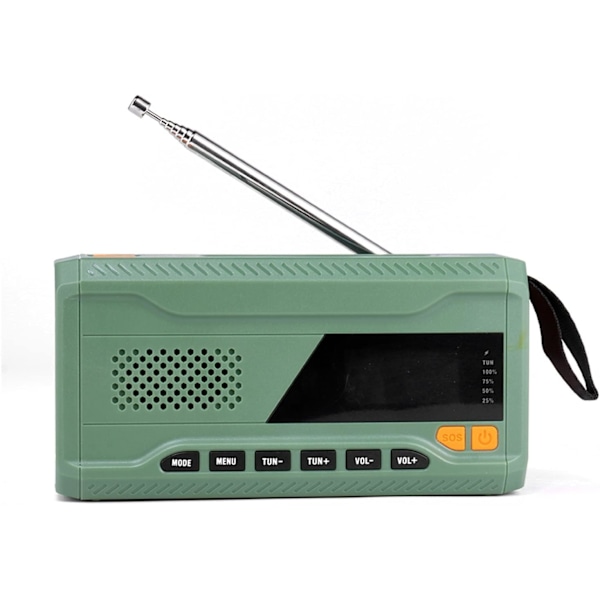 Håndsvinget Generator DAB/FM Bluetooth Radio Nød Håndsving Solenergi Radio
