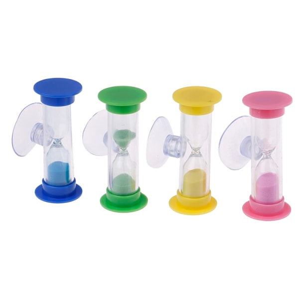 Tandborste-snurrande sandtimer 2/3 minuter duschtimer barn mini - Gul Yellow 3 minutes