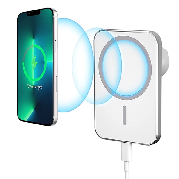 Magnetisk trådløs telefonholder billader, kompatibel med Apple iPhone 8 og nyere mobiltelefoner og støtter trådløs lading av Huawei og_xx