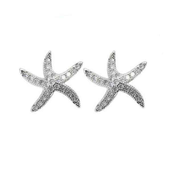 Sea Star Korvakorut Muoti Kristallikorvakorut Korut Asusteet Naisten Grillit (e1808 Hopea) (Hopea)