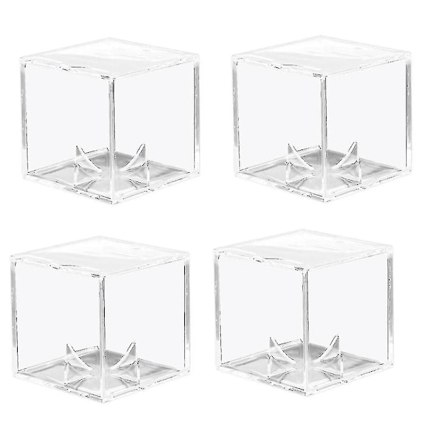 4 st Baseboll Displayfodral, UV-Dammtäta Akryl Displayboxar, Transparent Displayfodral för Baseboll-YNP_xx