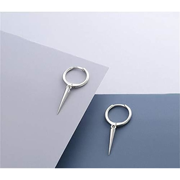 Minimalistiske piggete hengende hoops øredobber for kvinner og jenter M,ZQKLA