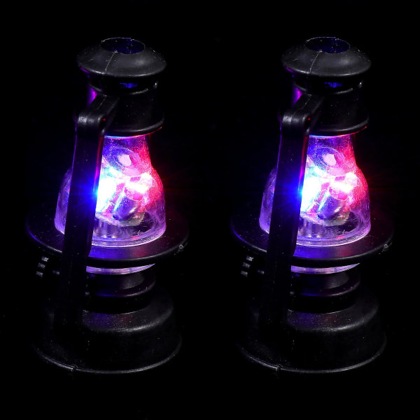 2 st Dockhusfotogenlampor Miniatyrlanternmodeller Retro fotorekvisita（5.7X2.6X2.6CM，svart）