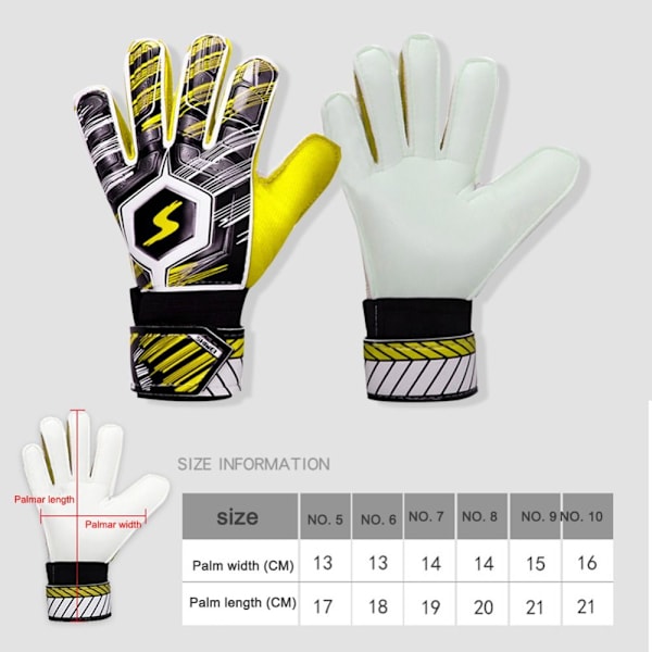 Målmandshandsker Fodboldhandsker GULE STØRRELSE 7 gul yellow size 7