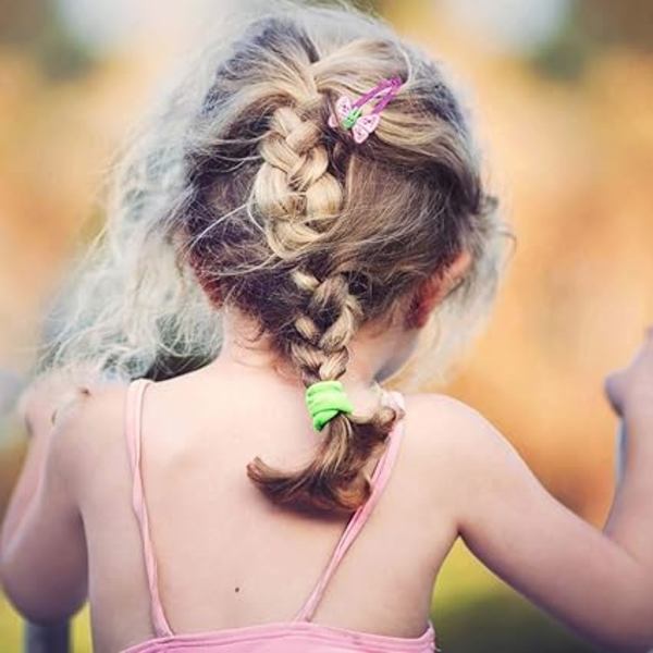 Hiuslenkit, 200 kpl Värikkäät kuminauhat eivät vahingoita hiuksia, taaperoille vauvoille lapsille_xx L
