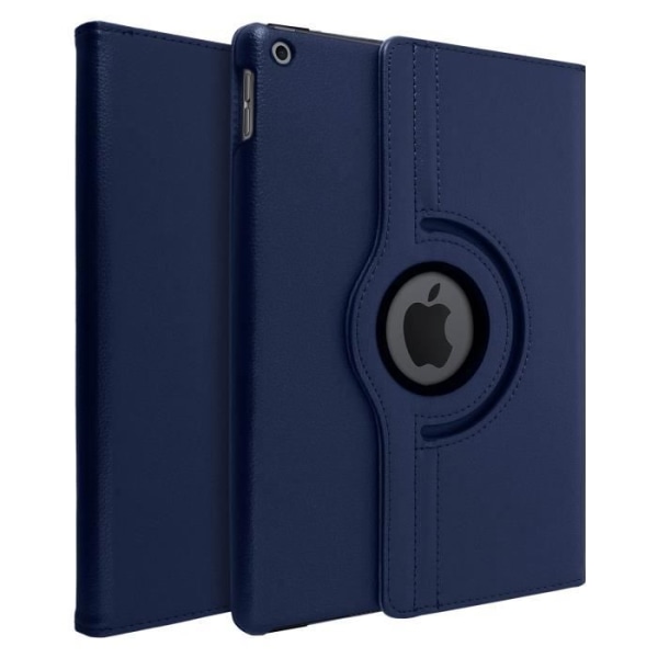 iPad 2019-deksel 10.2 Full beskyttelse 360° roterende stativ midnattsblå blå