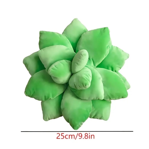 Succulent Kudde, Söta Kuddar, Accentkuddar för Grön Succulent-Tema Heminredning