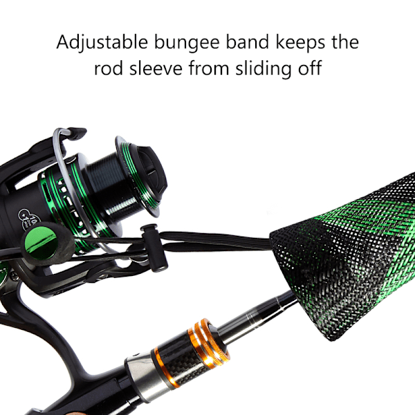Bassdash Fiske Stang Etui Beskyttende Stang Oppbevaring for Casting og Spinning Black Red
